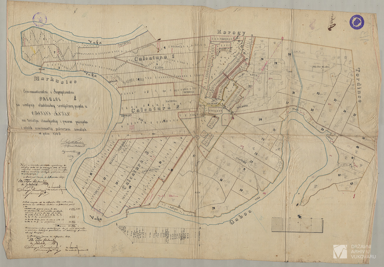 COMMASATIONALNI I SEGREGATIONALNI PREDLOG ZA UREDJENJE VLASTELINSKOG ZEMLJISTNOG POSJEDA U OBSTINI ANTIN NA TEMELJU CLASSIFICATIJE I PROCENE PAŠNJAKA I OSTALIH COMASSATIJI PODVERŽENIH ZEMALJAH OD GODINE 1869.