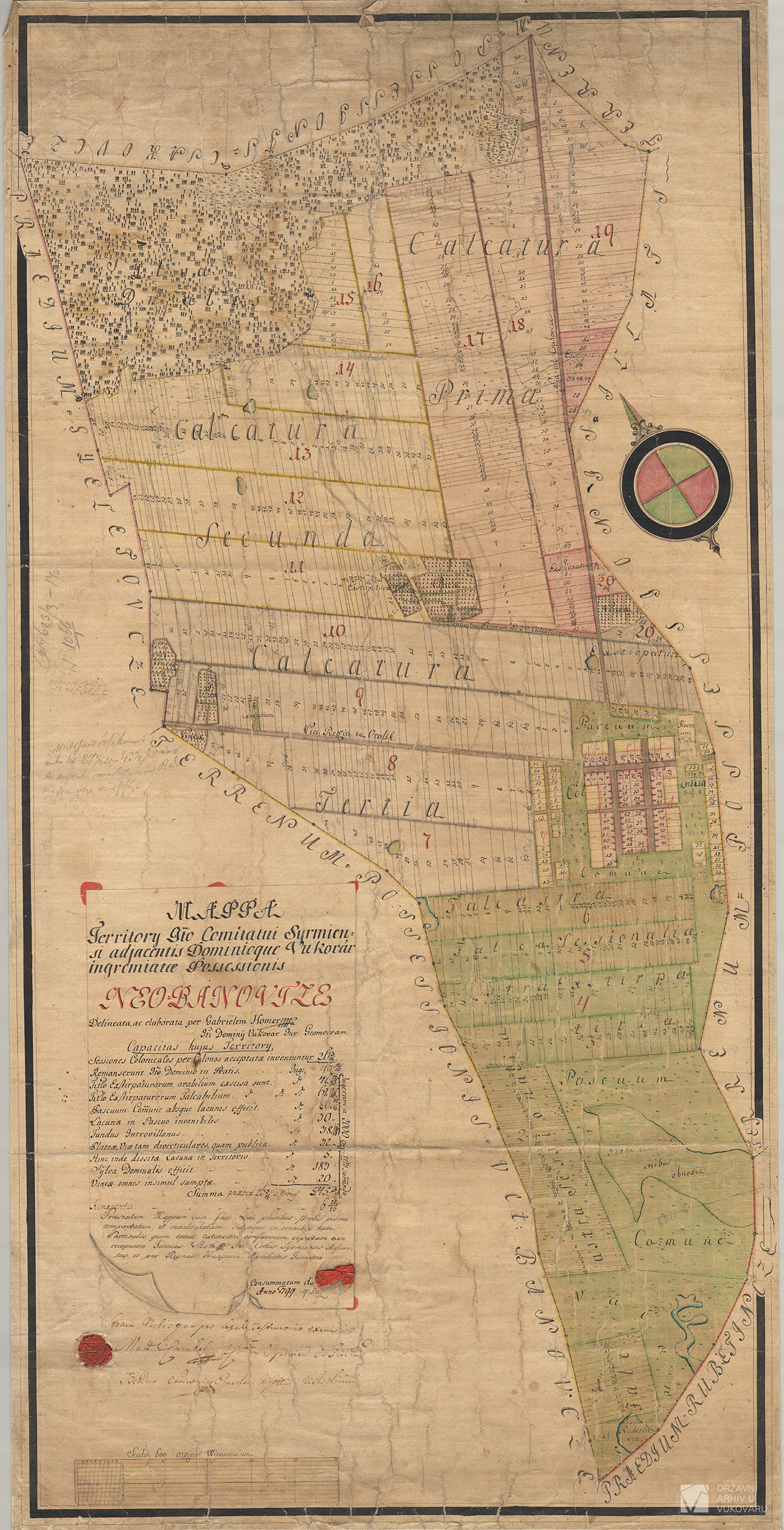MAPPA TERRITORY ITO COMITATUI SYRMIENSI ADJACCNTIS DOMINIOQUE INGREMIATAE POSSESSIONIS NEO BANOVTZE