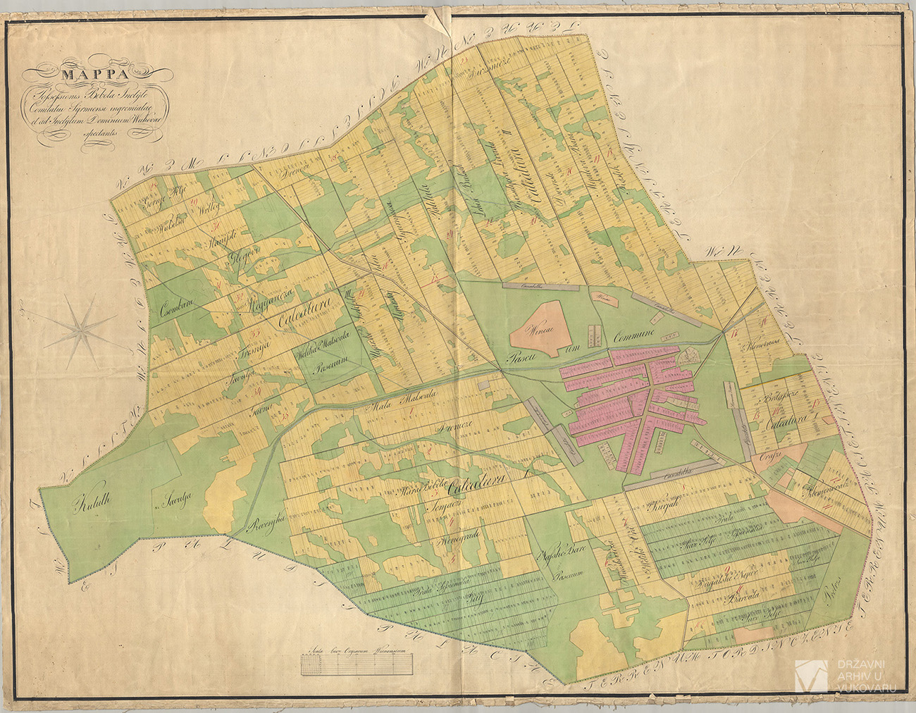 MAPPA POSSESSIONIS BOBOTA INCLYTO COMITATUI SYRMIENSI INGREMIATAE ET AD INCLYTUM DOMINIUM WUKOVAR SPECTANTIS