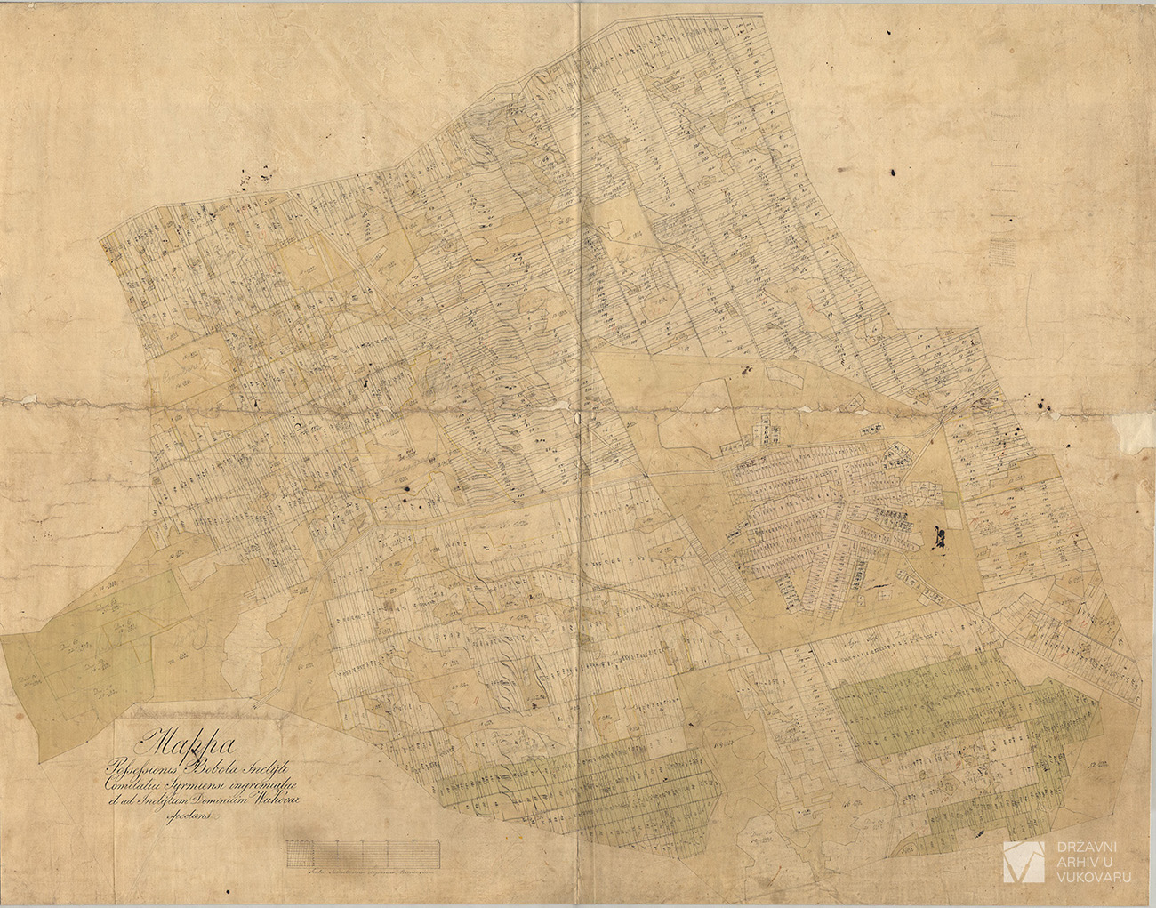MAPPA POSSESSIONIS BOBOTA INCLYTO COMITATUI SYRMIENSI INGREMIATAE ET AD INCLYTUM DOMINIUM WUKOVAR SPECTANTIS