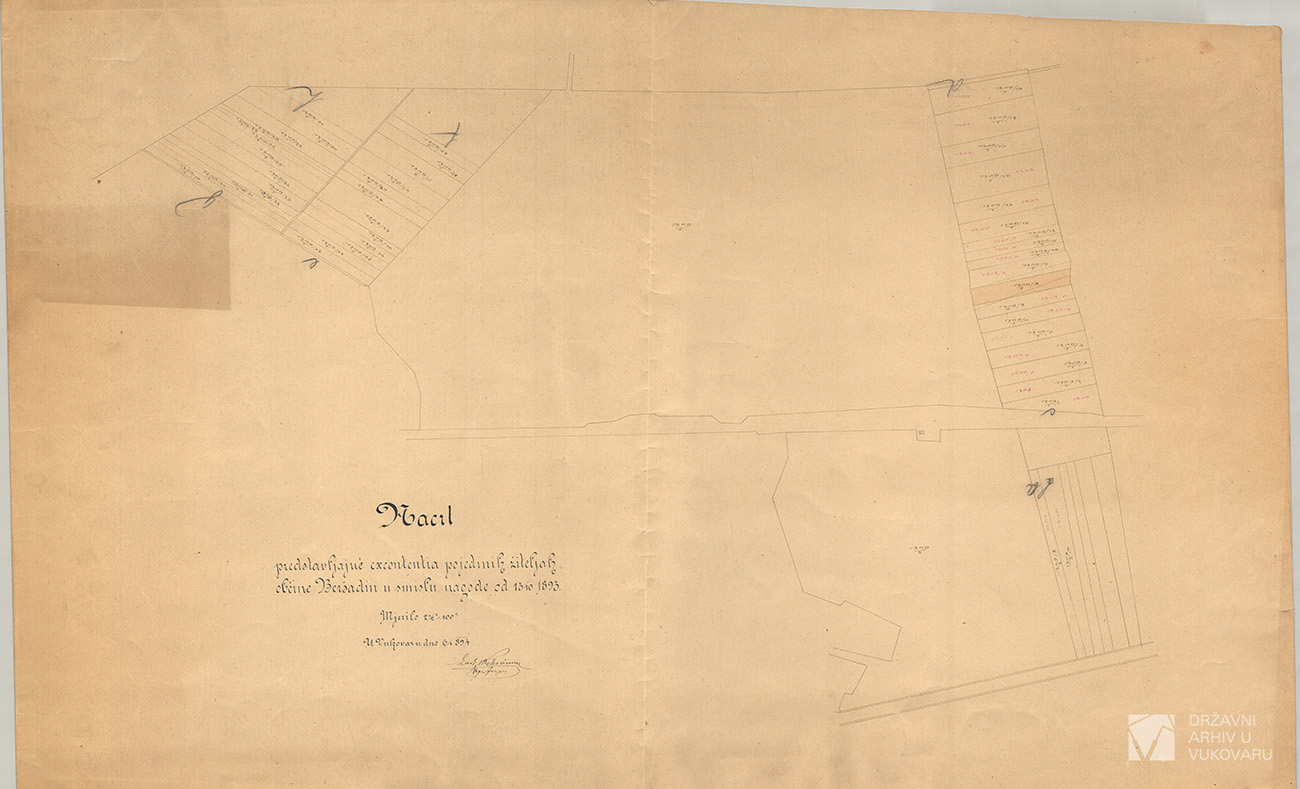 NACRT PREDSTAVLJAJUĆ EXCONTENTIA POJEDINIH ŽITELJAH OBĆINE BRŠADIN U SMISLU NAGODBE OD 13/10 1893.