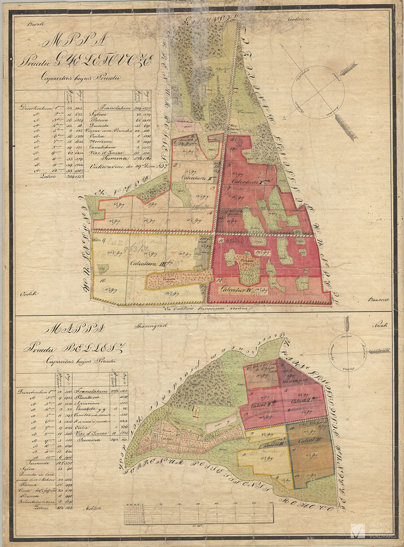MAPPA PRAEDII GYELETOVCZI   MAPPA PRAEDII BELLESZ
