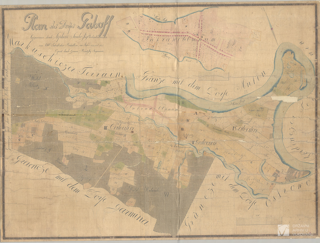 PLAN DES DÖRFES GABOSS