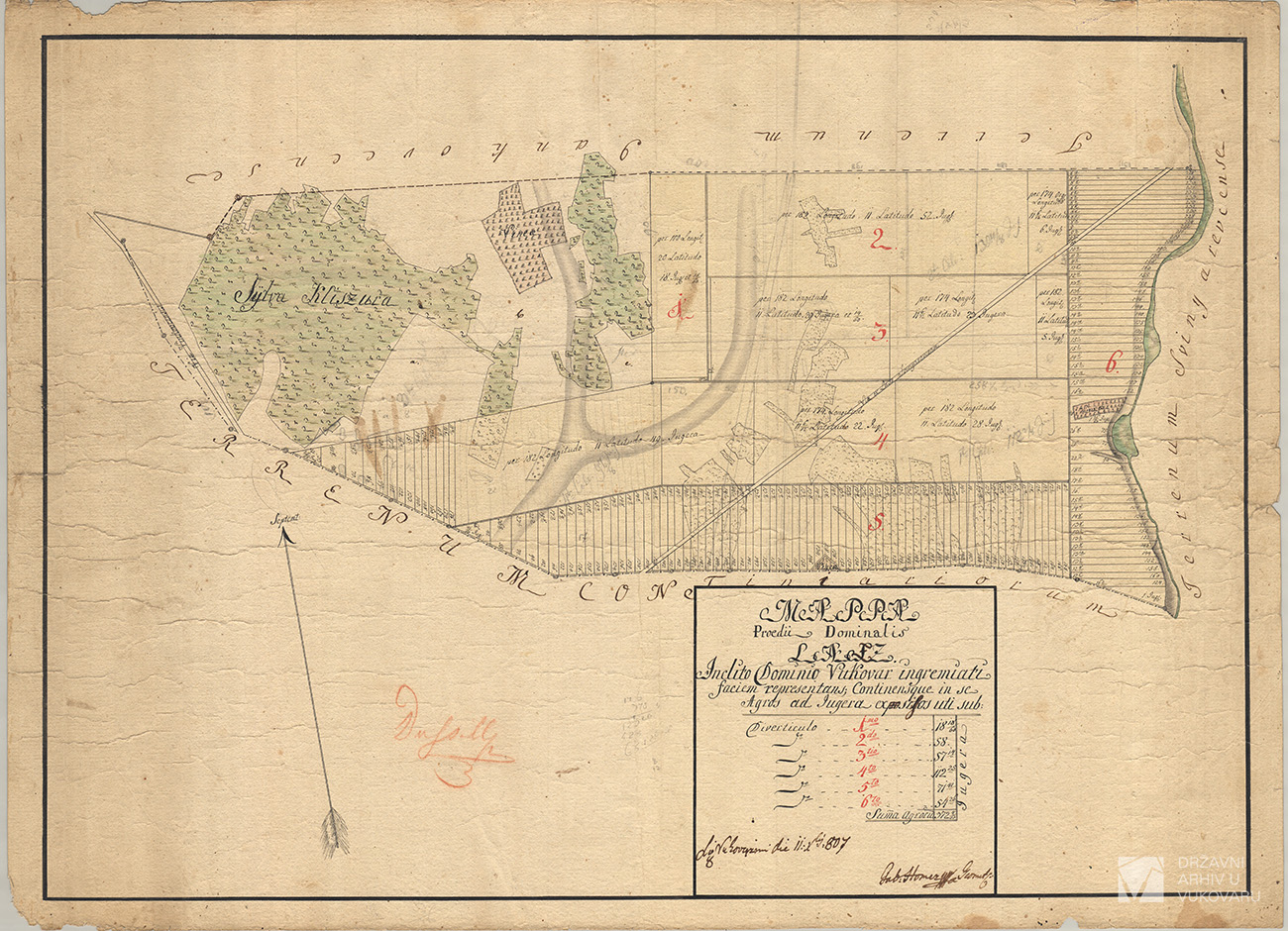 MAPPA PROEDII DOMINALIS LAZZ INCLITO DOMINIO VUKOVAR INGREMIATI FACIEM REPRESENTANS