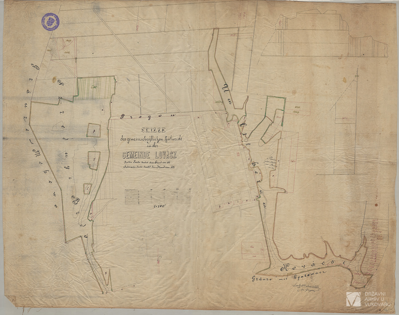 SKIZZE DER GEMEINSCHAFTLICHEN HUTWEIDE IN DER GEMEINDE LOVASZ
