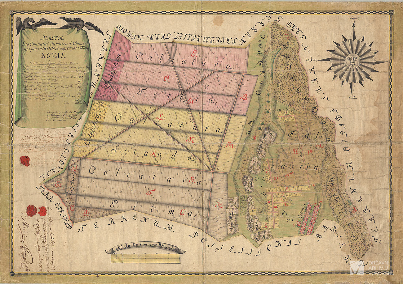 MAPPA ITO COMITATUI SYRMIENSI DOMINIOQUE VUKOVAR INGREMIATAE POSSESSIONIS NOVAK