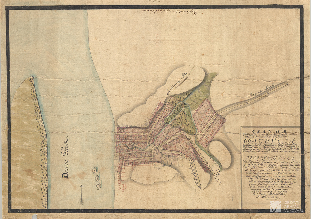 PLANUM PROJECTUM GEOMETRA VEL POTIUS NOVAM FACIEM INTROVILLANI POSSESSIONIS OPATOVCZE REPRAESENTANS