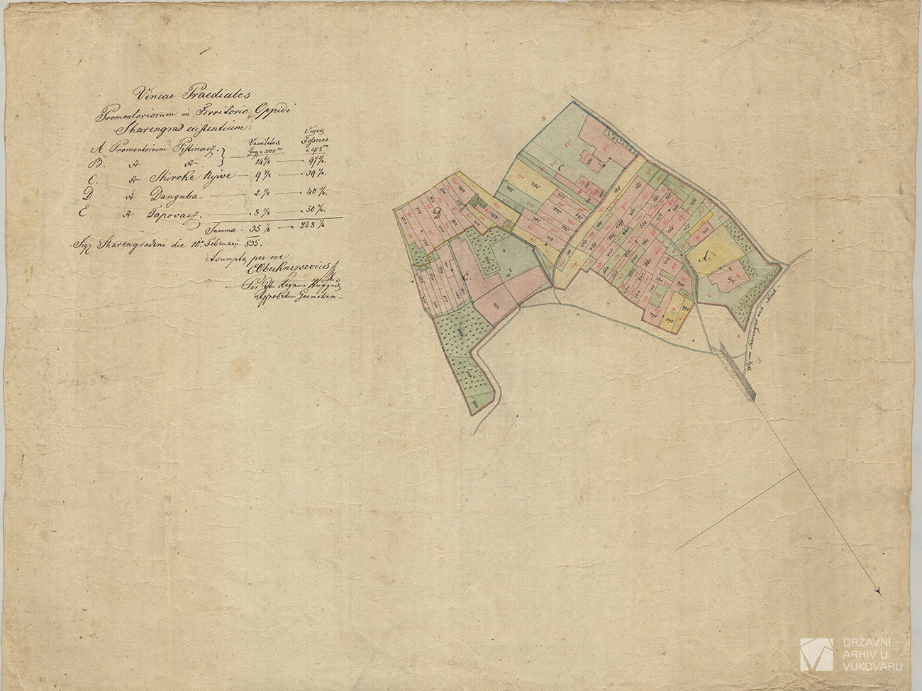 VINEA PRAEDIALES PROMONTORIUM IN TERRITORIO OPPIDI SHARENGRAD