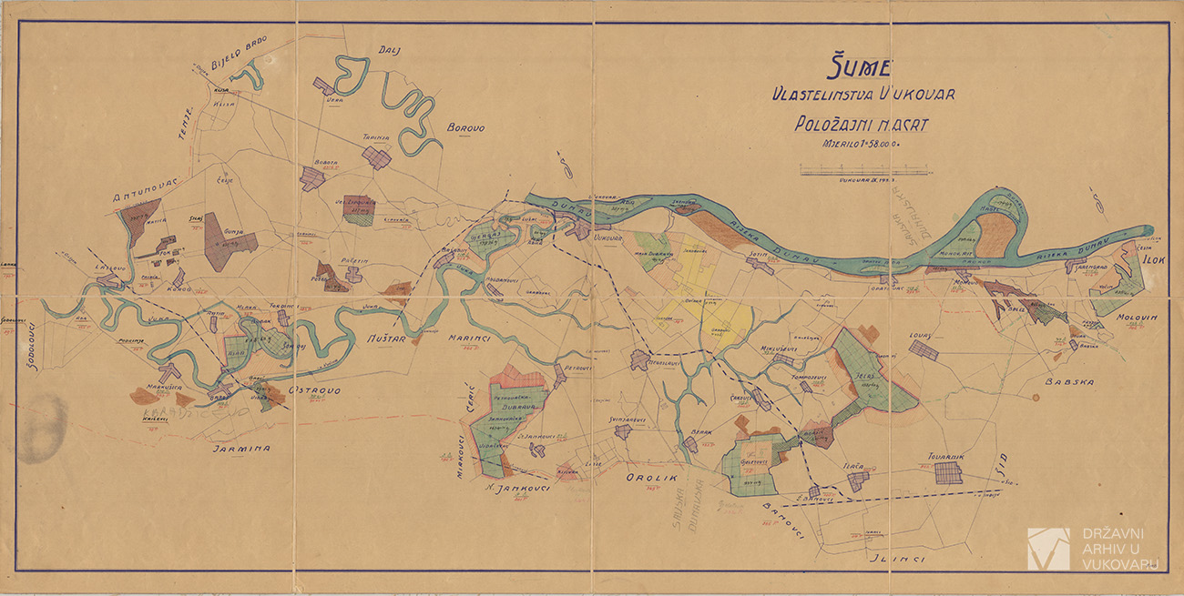 ŠUME VLASTELINSTVA VUKOVAR POLOŽAJNI NACRT
