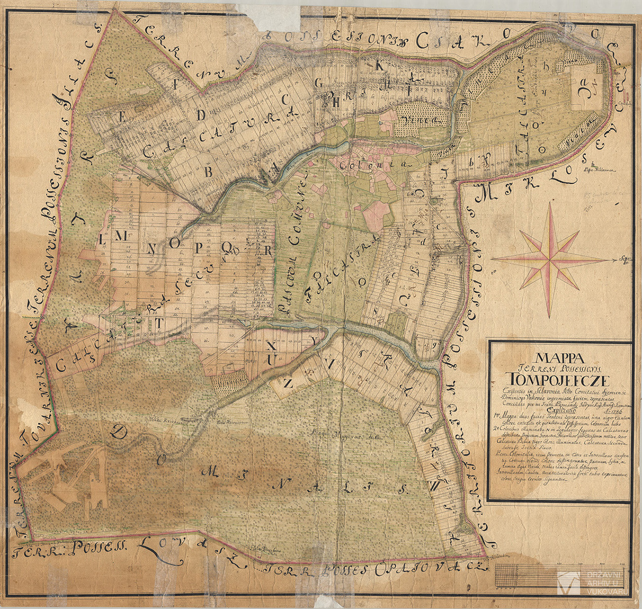 MAPPA TERRENI POSSESSIONIS TOMPOJEFZE