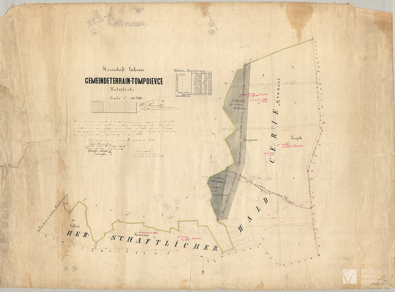 GEMEINDETERRAIN-TOMPOIEVCE WALDFLÄCHE