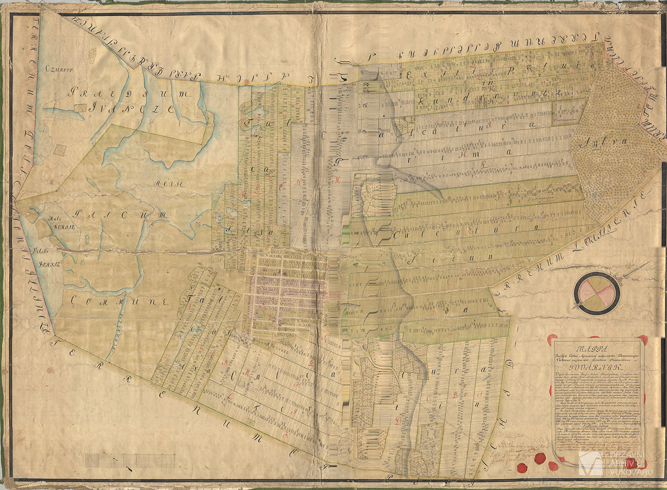 MAPPE INCLYTO SYRMIENSI ADJACENTIS DOMINIOQUE VUKOVAR INGREMIATI TERITORII POSSESSIONIS TOVARNIK